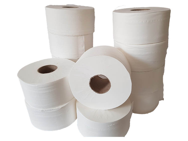 Mini Jumbo Toilet Rolls 200m (60mm Core) Pure