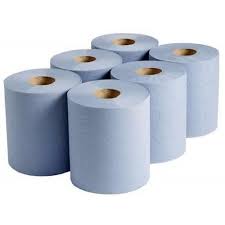 2 Ply Blue 150m 175mm Centrefeed-Flat Sheet