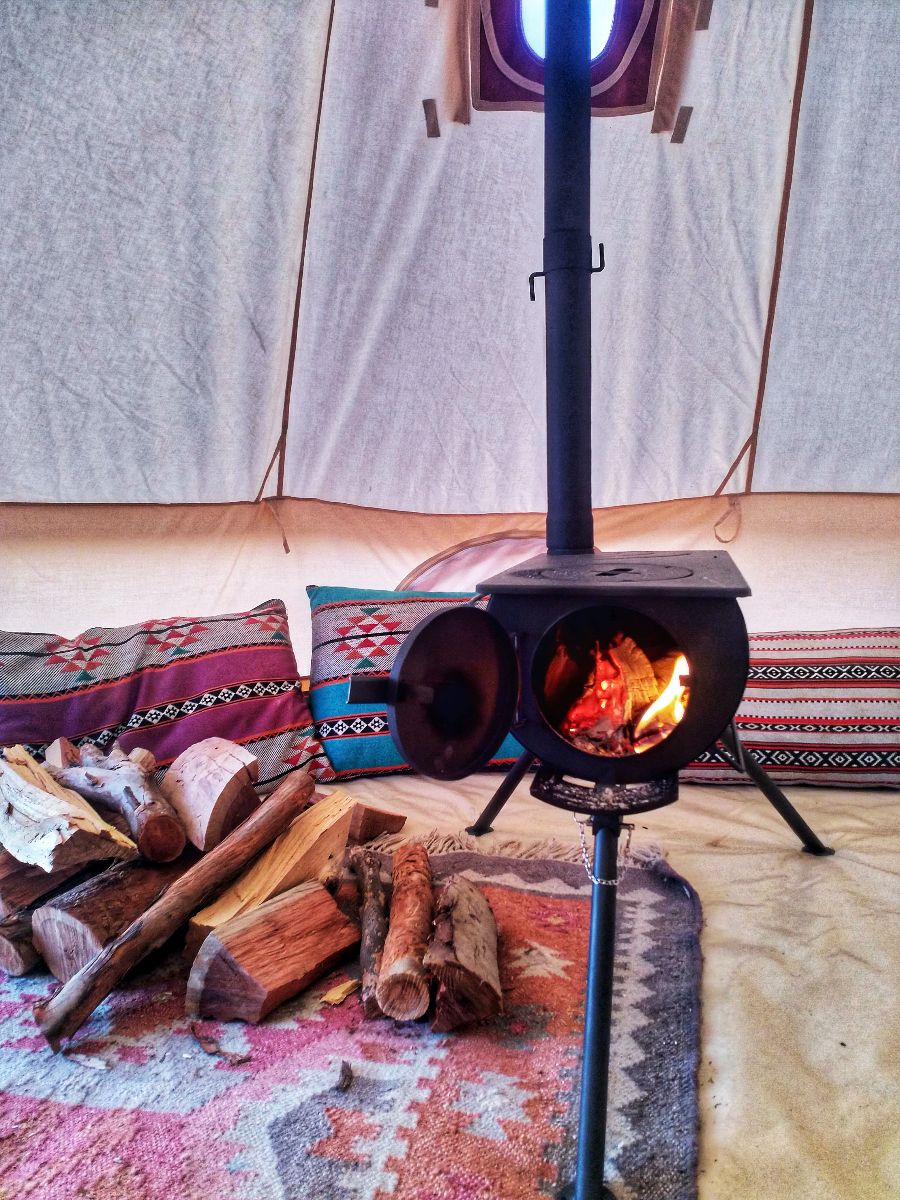 glamping in the winter