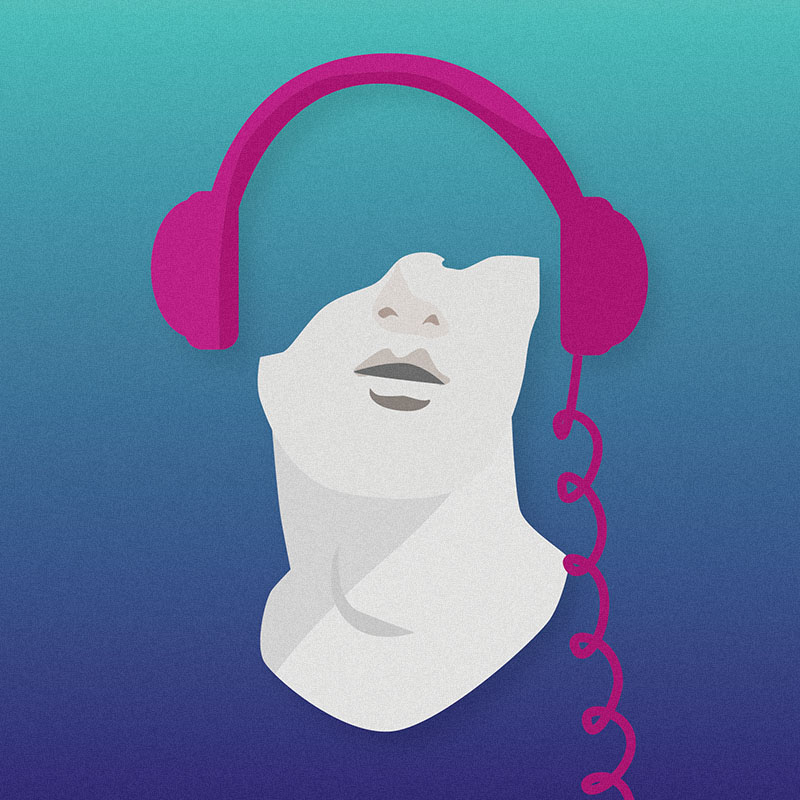 Vaporwave - Ilustración de Marcia Díaz para Revista El Cachaco