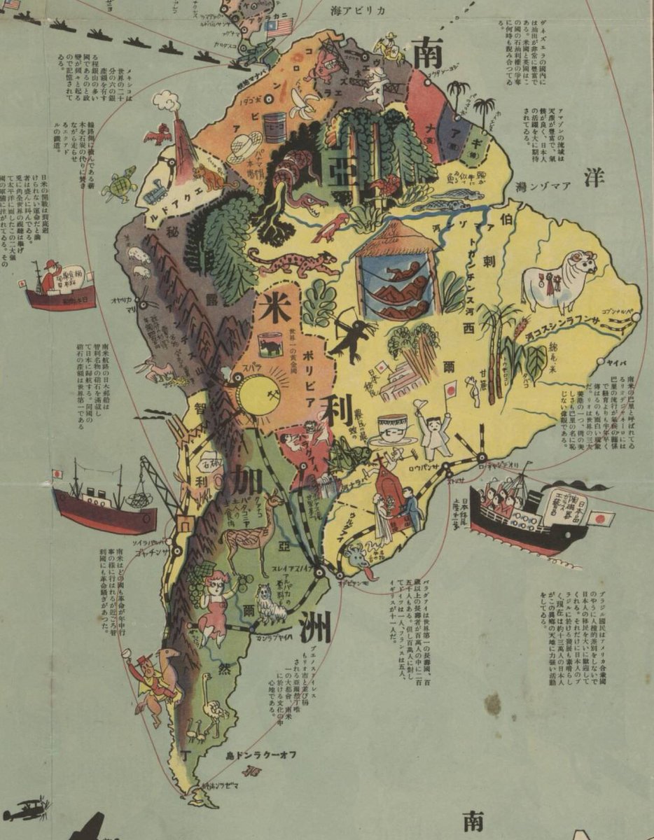 Muévase, mapa pictórico de Sudamérica