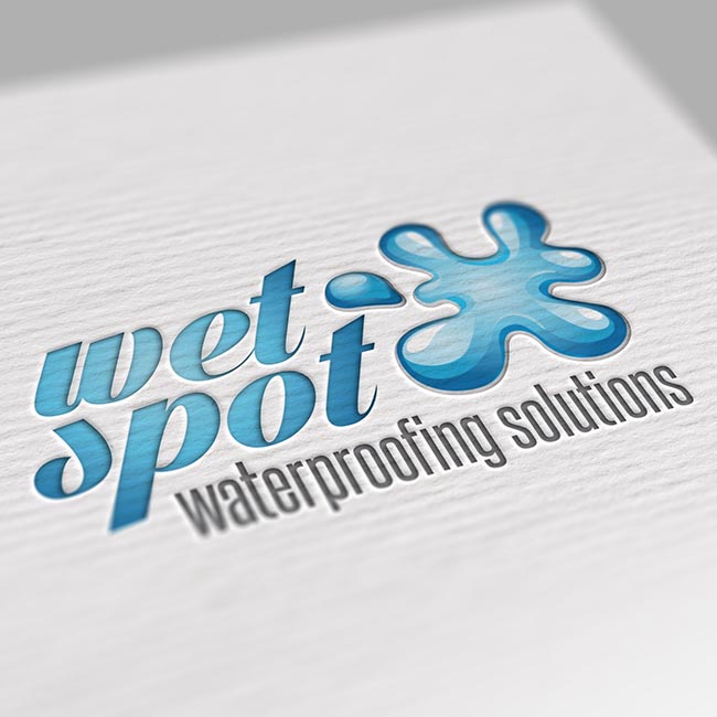 Wet Spot Waterproofing branding