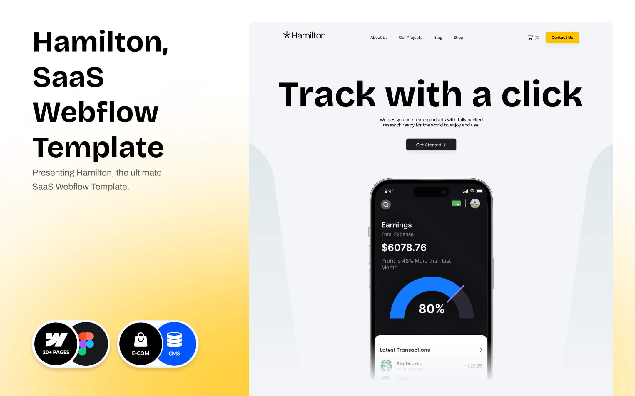 Hamilton - SaaS Website Template