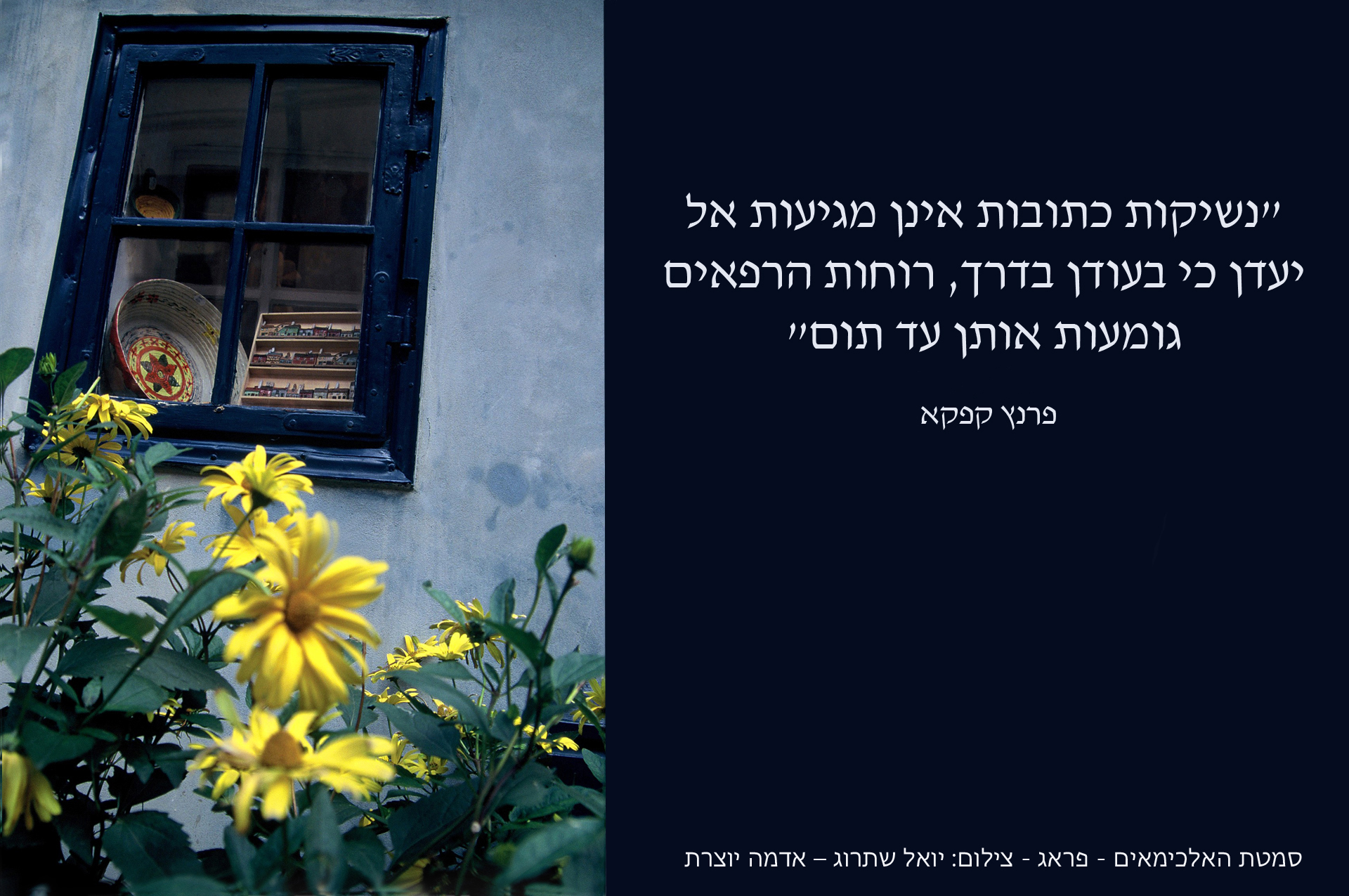 נשחקות כתובות - פרנץ קפקא - יואל שתרוג - yoel sutruk- אדמה יוצרת - Prague - סמטת הזהב פראג