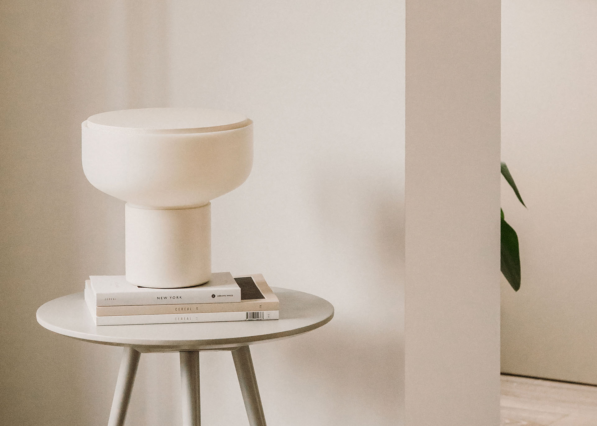 Arpeggio Sideboard Light for Gantri, placed on a side table