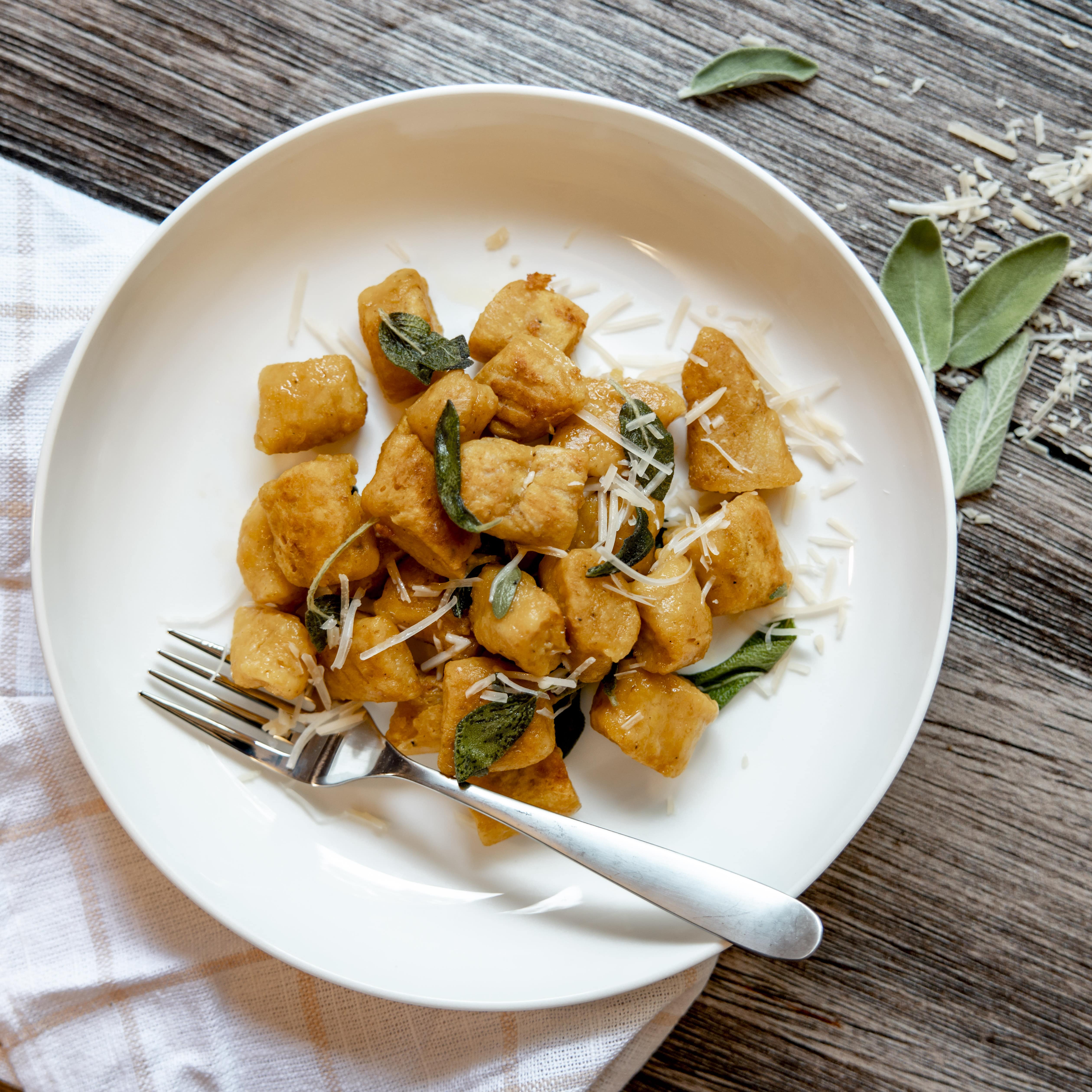 30 Minute Pumpkin Gnocchi in Sage Butter Sauce Flourish Flour