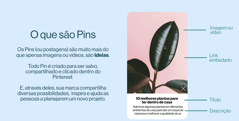 o que são pins pinterest