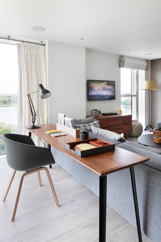 home office integrado sala