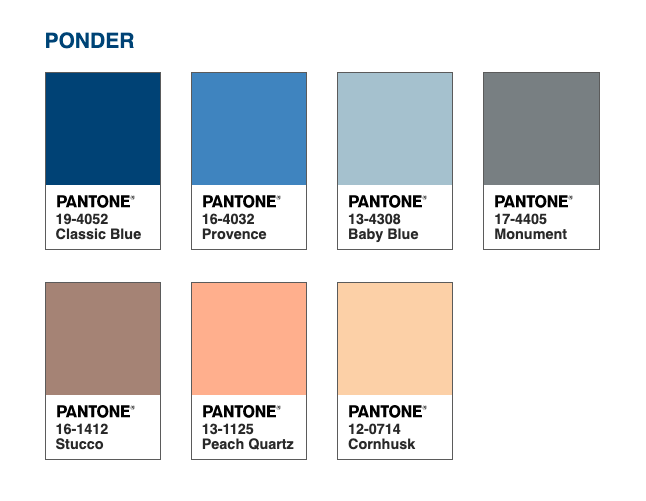paleta ponder pantone