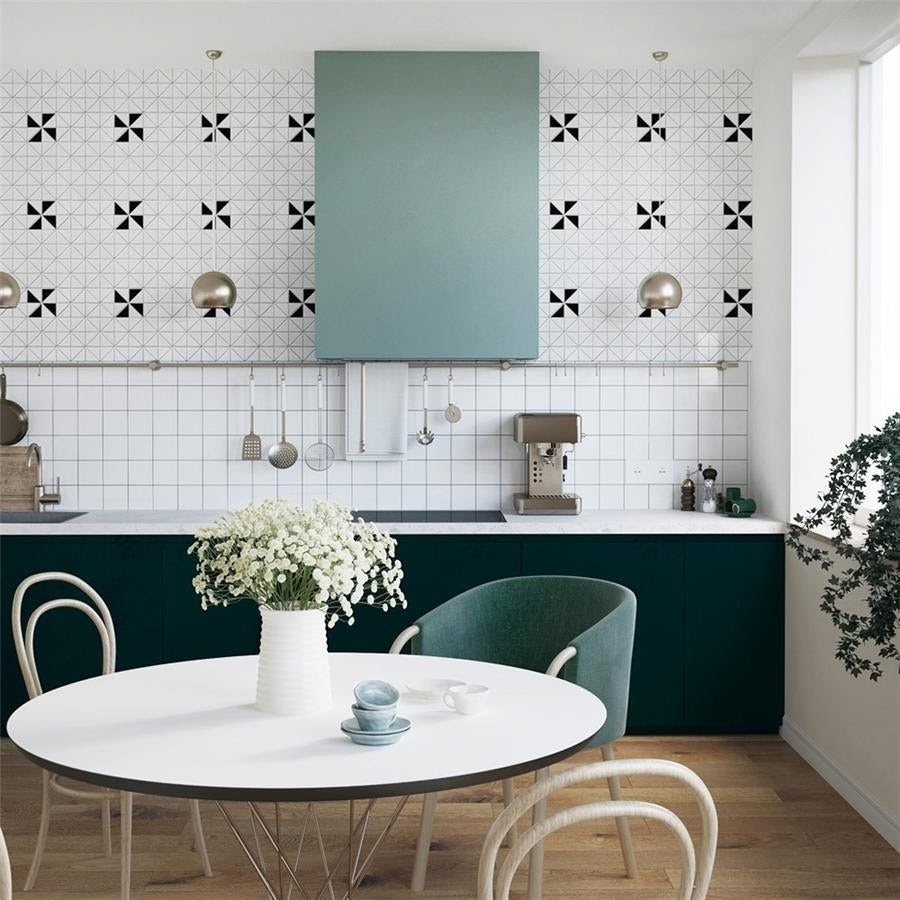 cozinha azulejo quadrado estampado