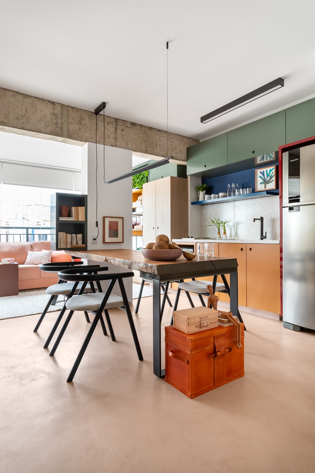 apartamento pequeno cozinha integrada