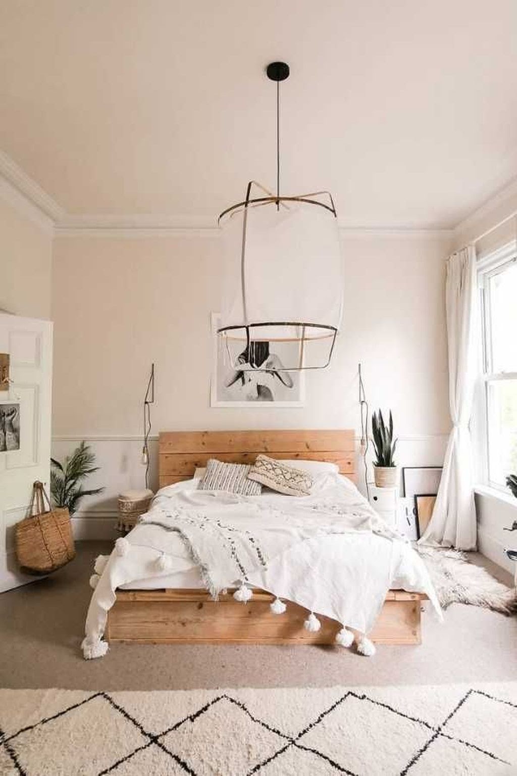 quarto de casal decoração estilo escandinavo