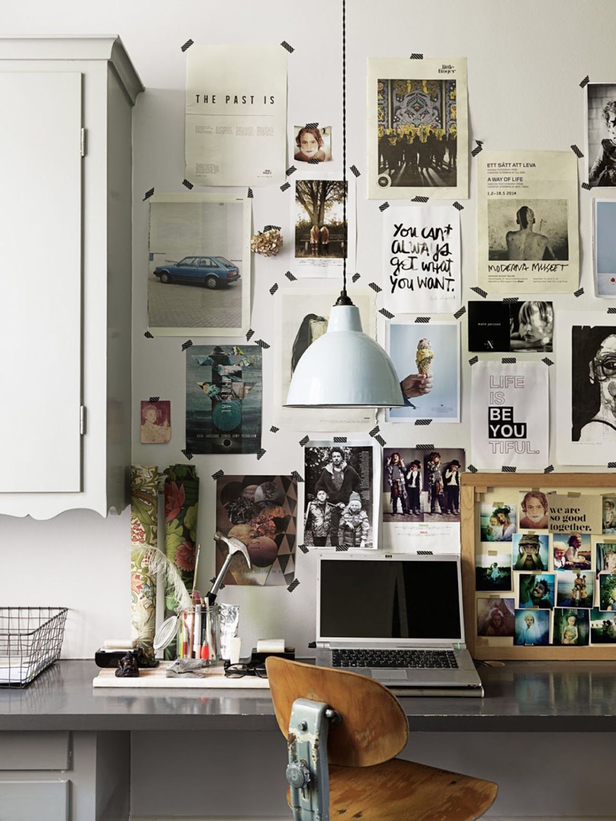 home office parede molduras com fita adesiva