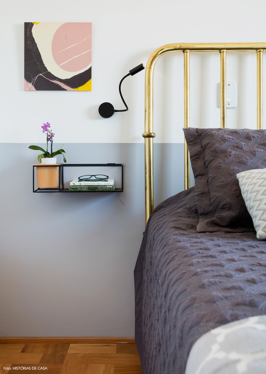 quarto parede pintura geométrica