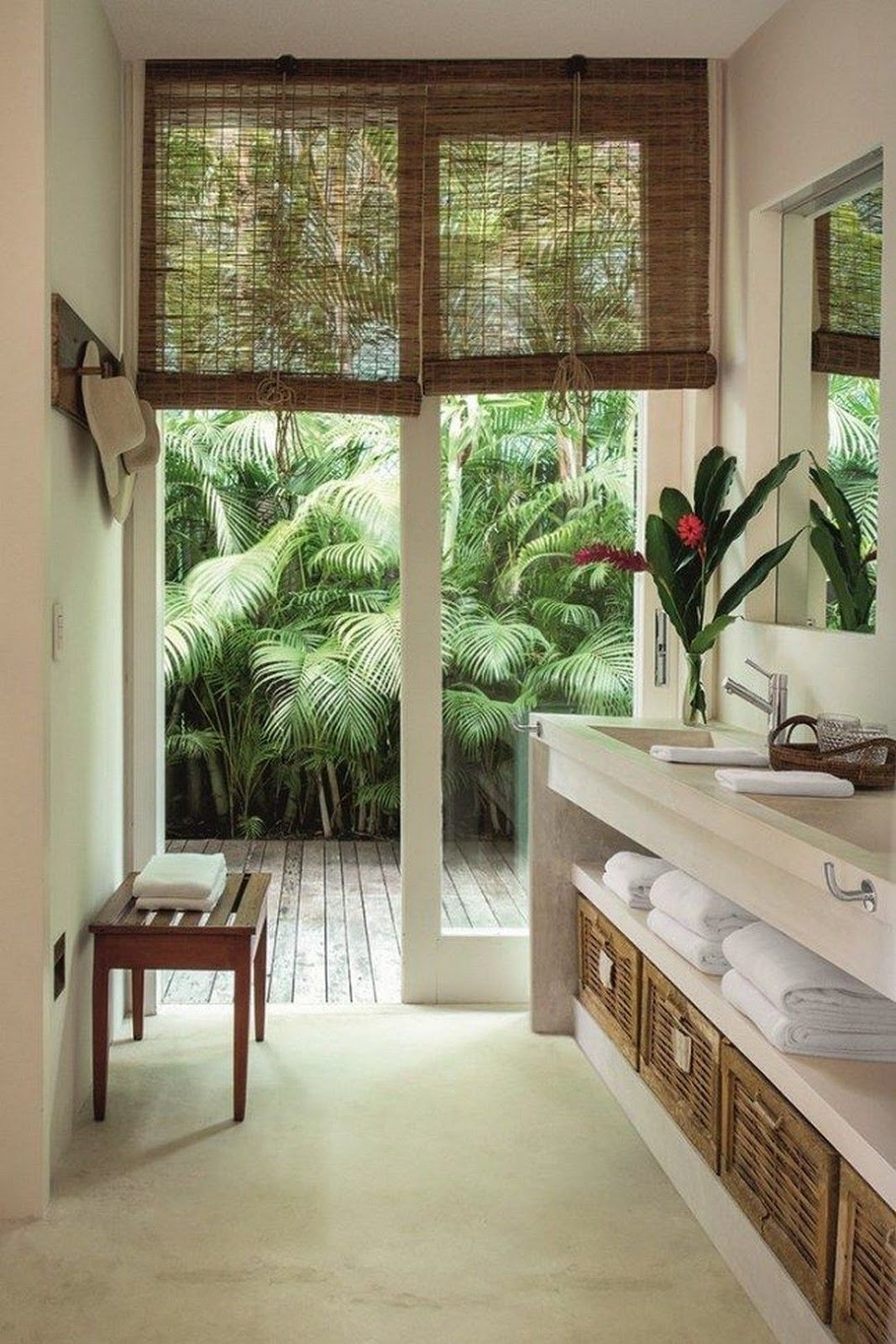 banheiro decoração tropical