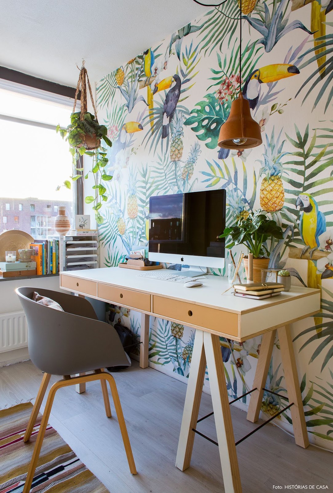 home office decoração tropical
