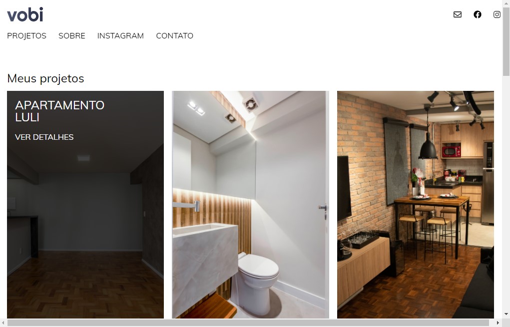 Site para escritório de Arquitetura