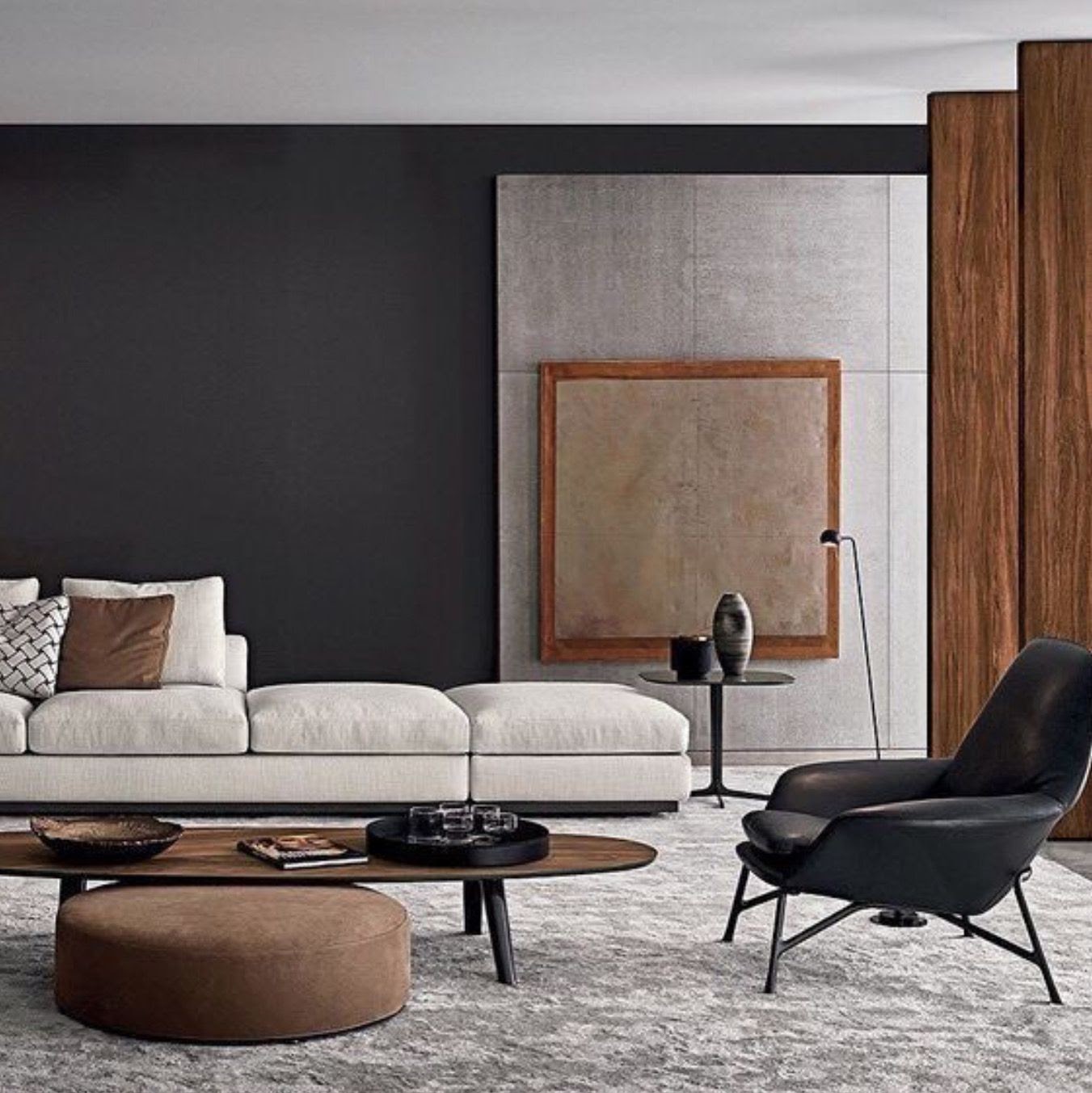 sala de estar estilo japandi