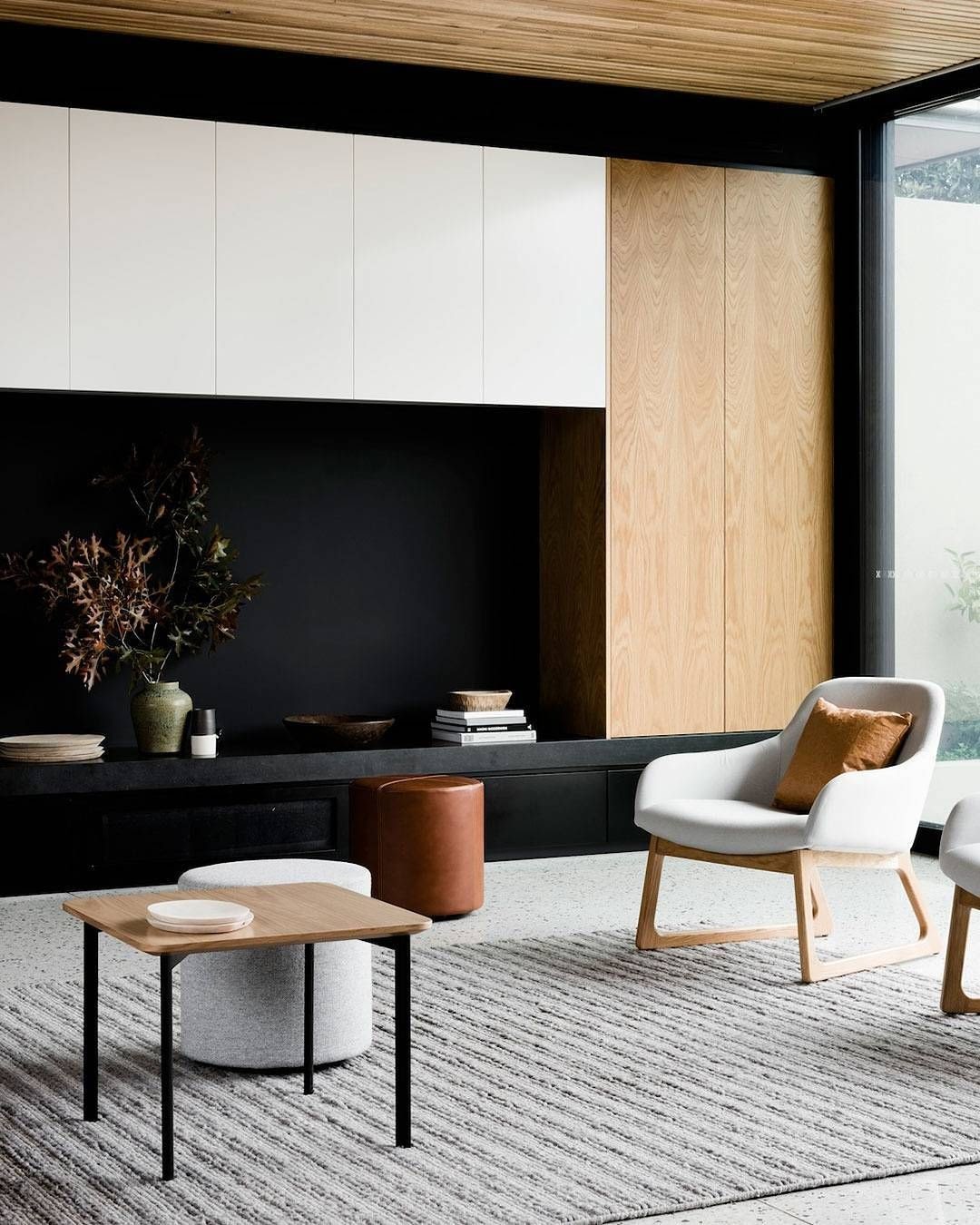 sala de estar estilo japandi