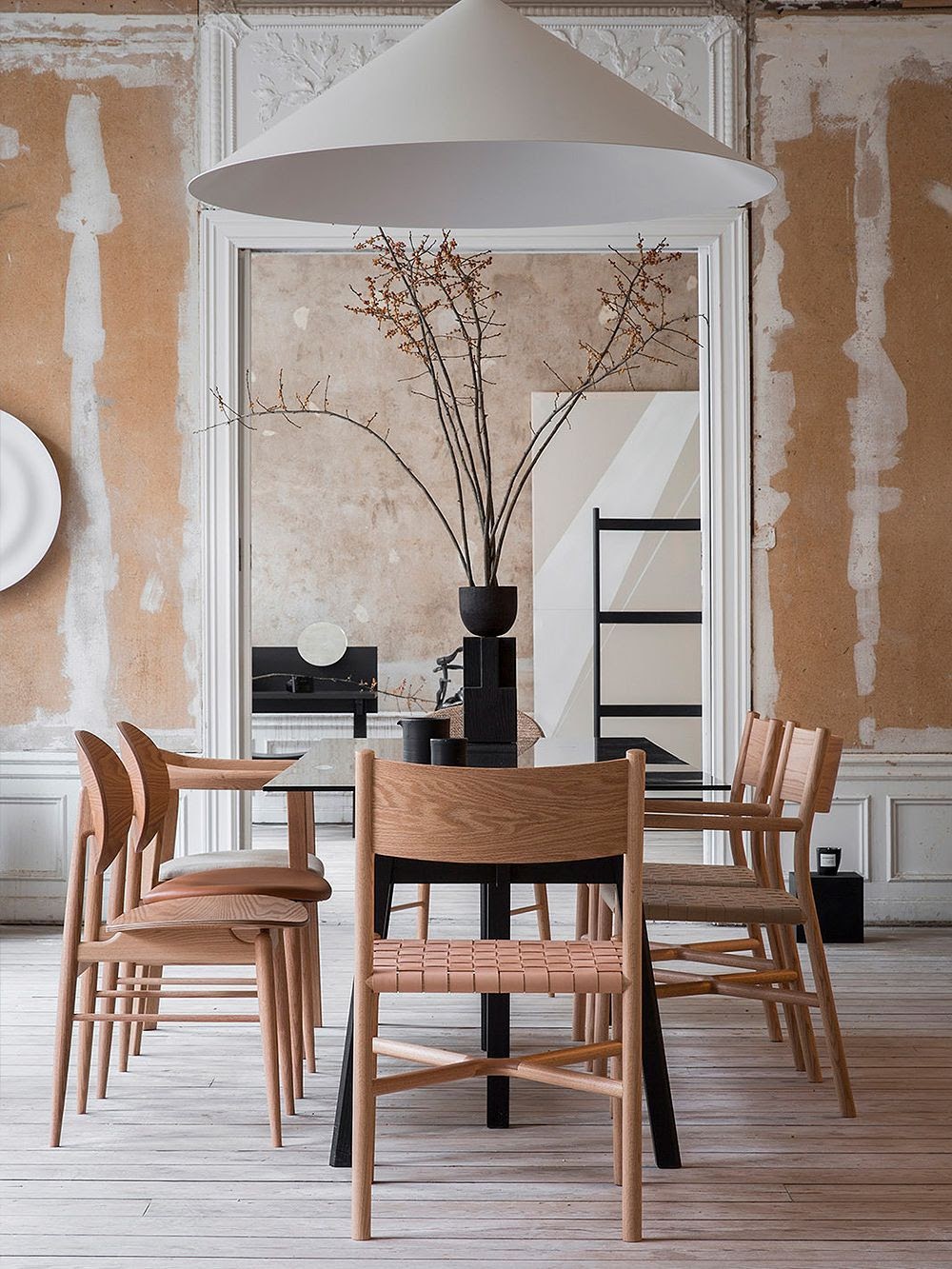 sala de jantar estilo japandi