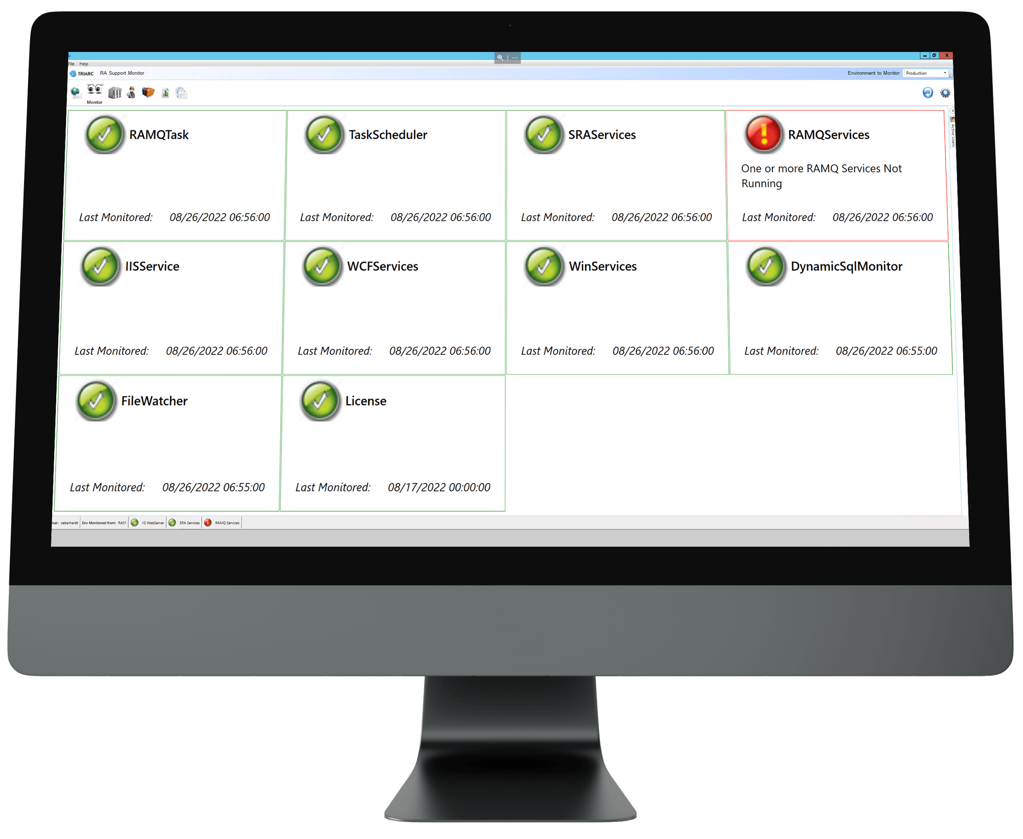 Ra support monitor