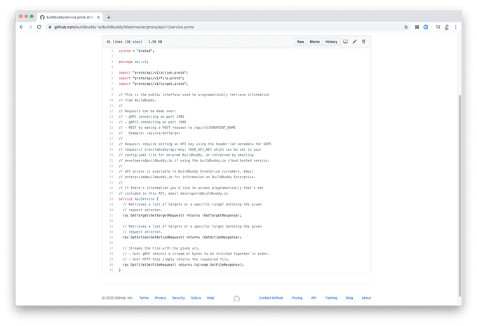 Build results API