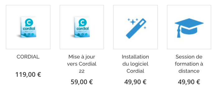 La grille tarifaire de Cordial