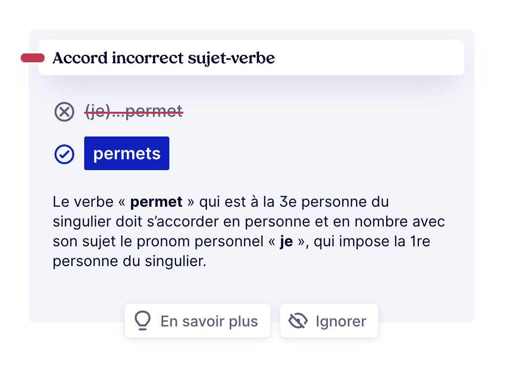 « je me permets » ou « je me permet »
