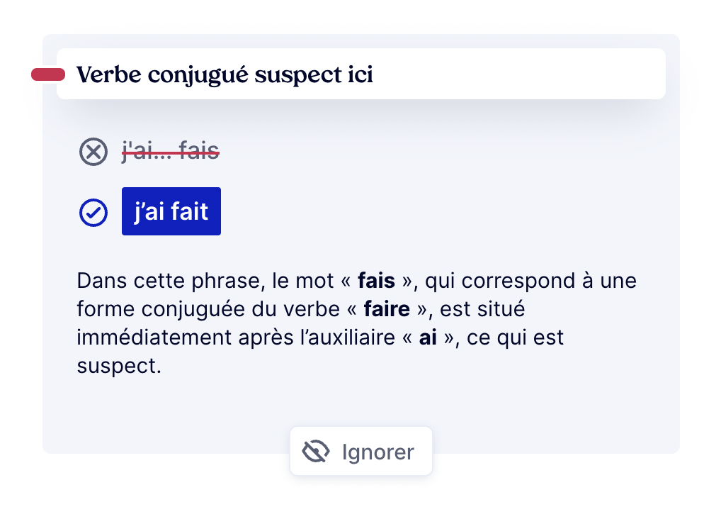 « j'ai fait » ou « j'ai fais » ?