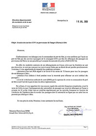 Rapatriement des Marocains par voie maritime : Le «coup de Trafalgar» du préfet de l’Héraut 1 5f19743cc5732a72e89f9f17 Fac%20simile%CC%811