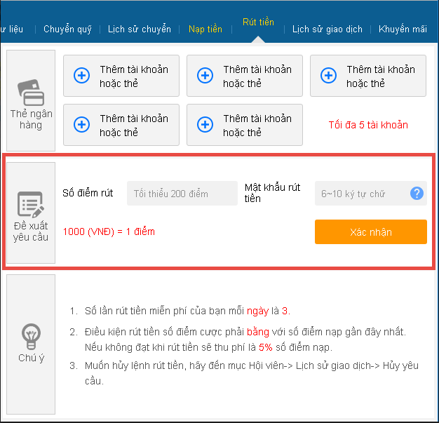 Rút tiền trên trang Kubet đầy đủ nhất