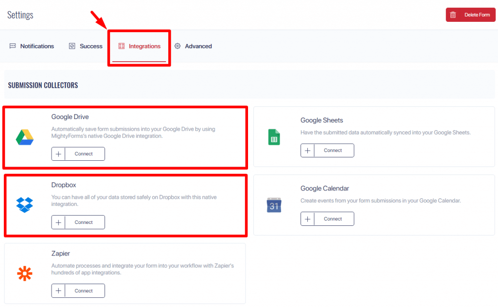 Cloud Storage integrations - MightyForms