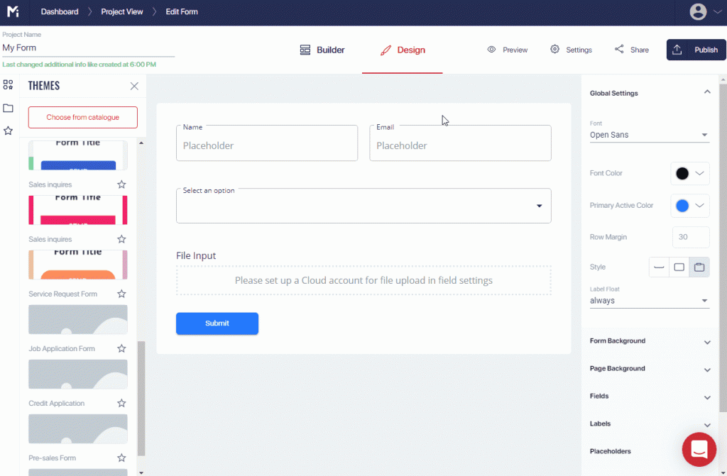 how to use form design - MightyForms