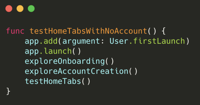 A block-based test accommodating launch argument