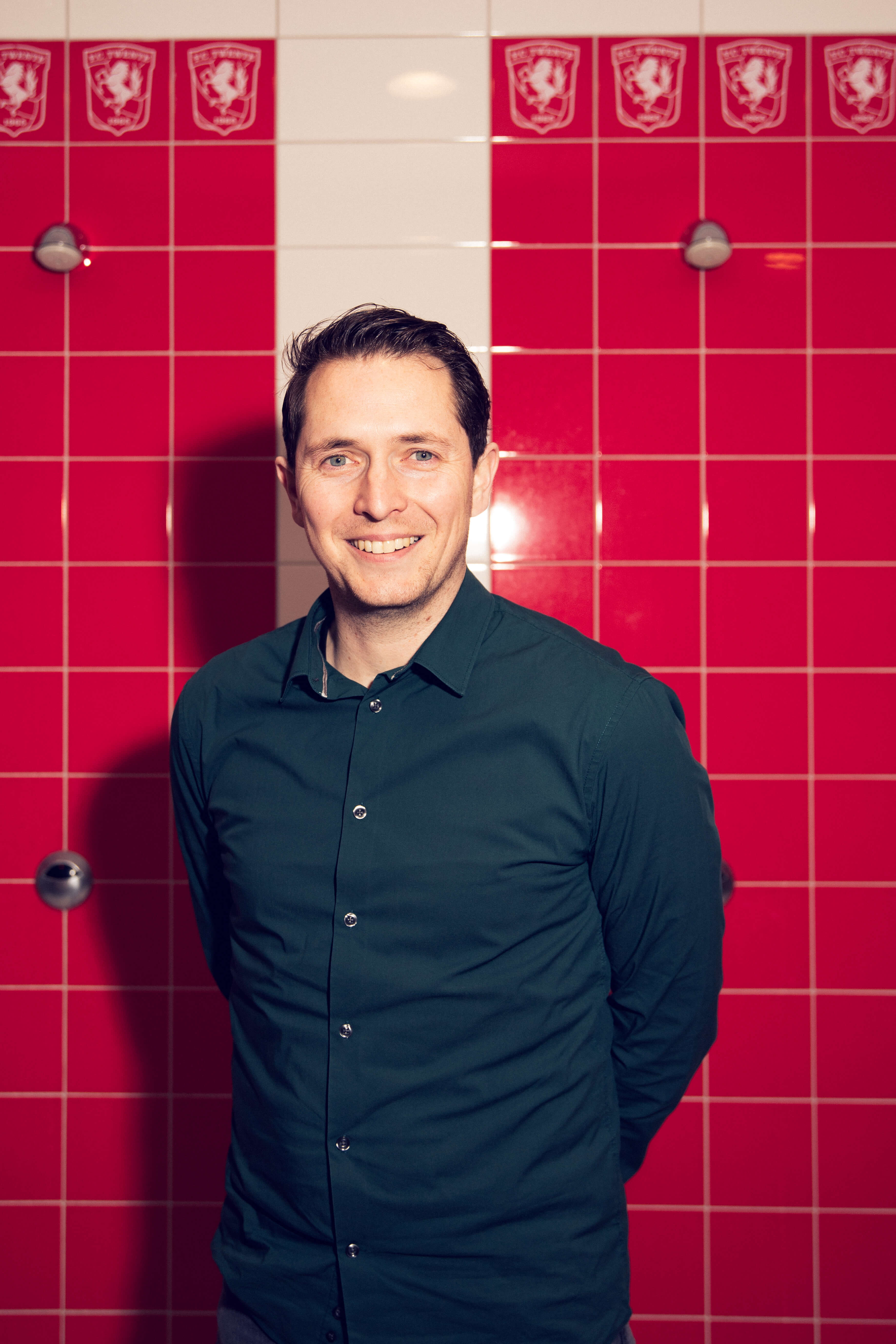Niels Wigbold in de kleedkamer van FC Twente