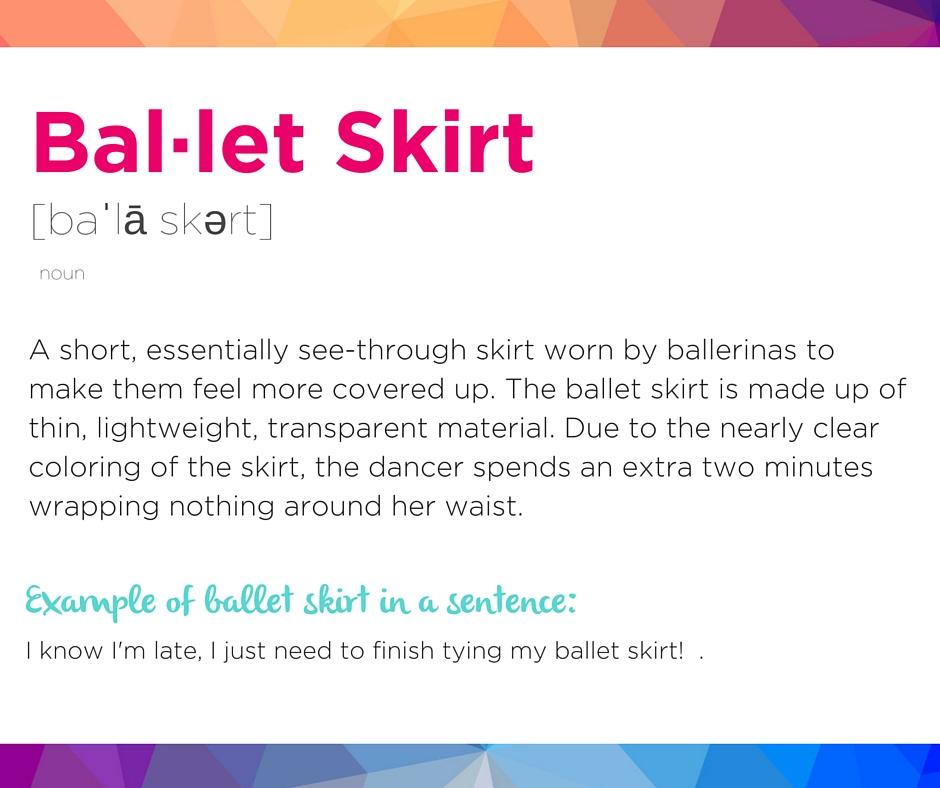 If Dictionaries Were Accurate Dancer Edition