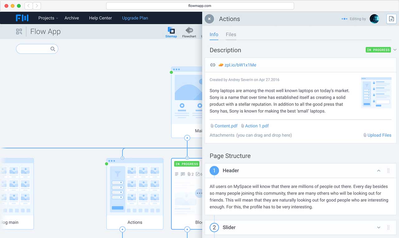 Contextual communications in Flowmapp