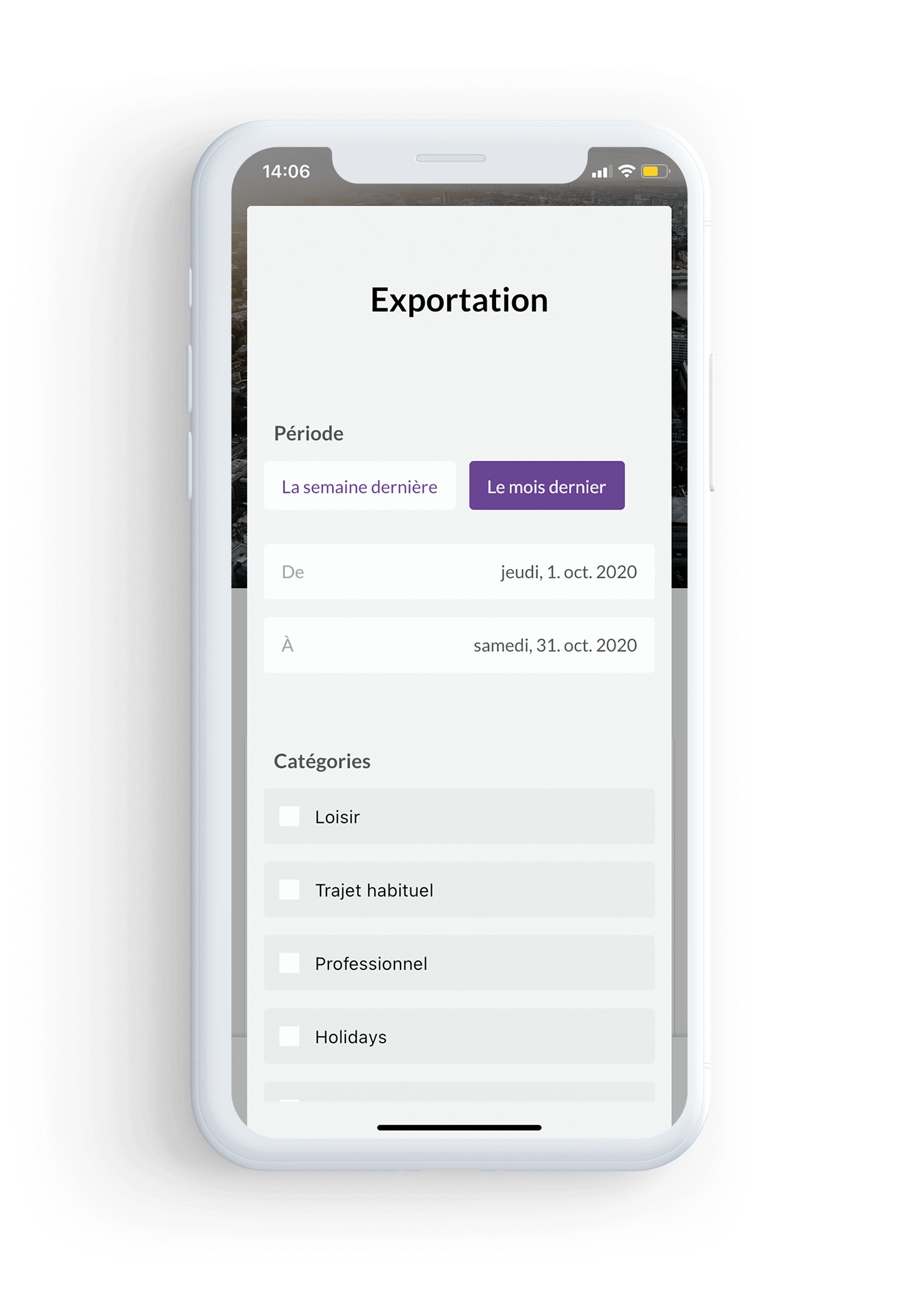 Journal de bord des exportations