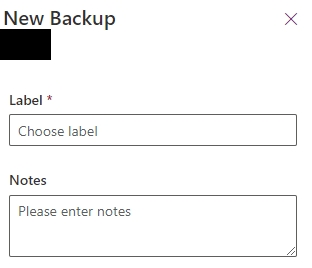 Power platform new backup wizard