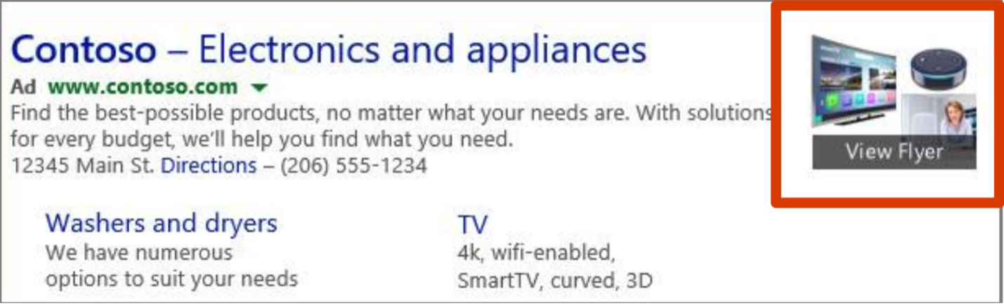 microsoft ads Flyer Extensions