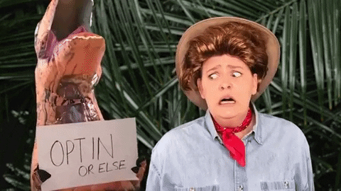 Awkward Marketing scared dinosaur jurassic park terrified GIF
