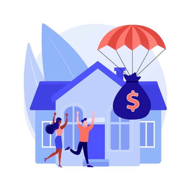 Mortgage relief program abstract concept Free Vector