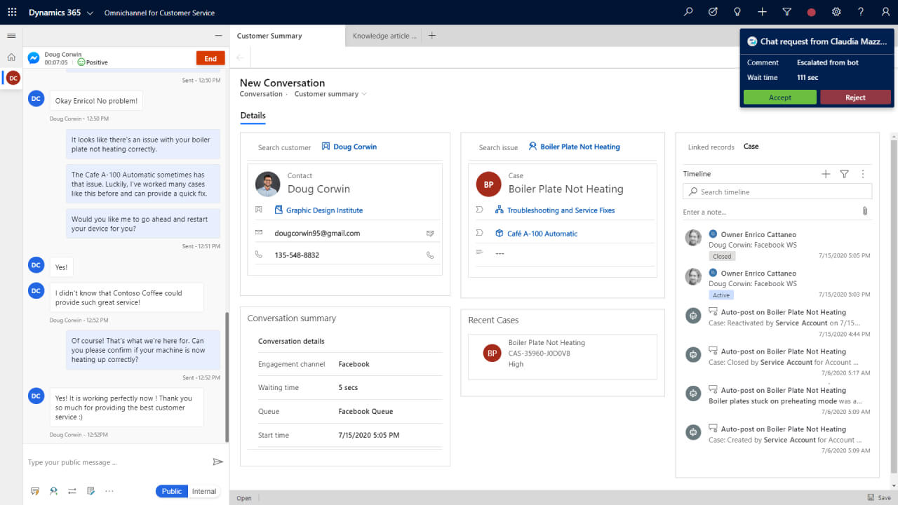 Customer Service Capabilities | Microsoft Dynamics 365