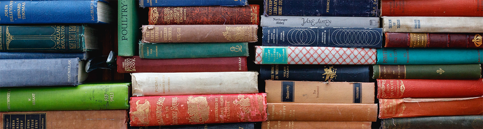 Stack of books piled on top of each other