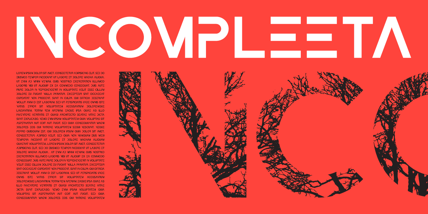 Custom Typeface Design - Rex Face - Incompleeta