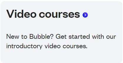 Bubble.io video courses tutorials button