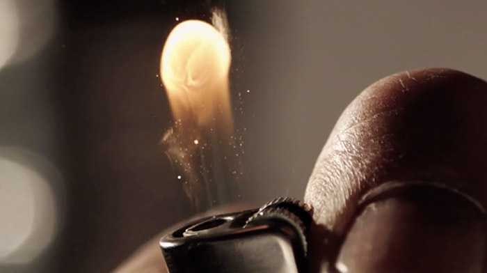 BGH commercial still of hand turning on lighter
