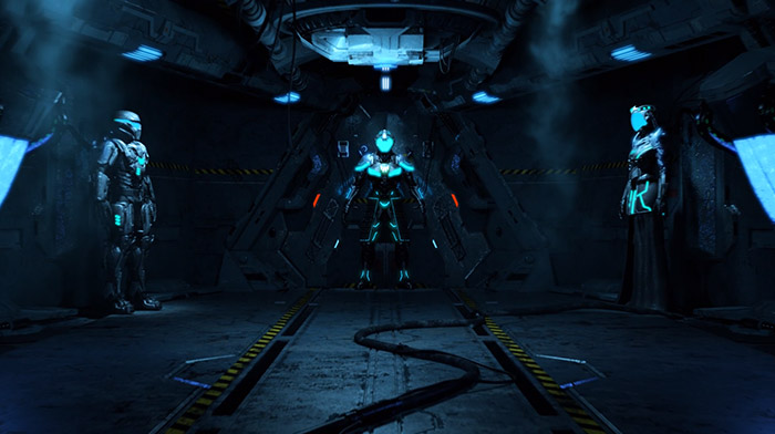 Acer commercial still of a high-def animation of 3 robots