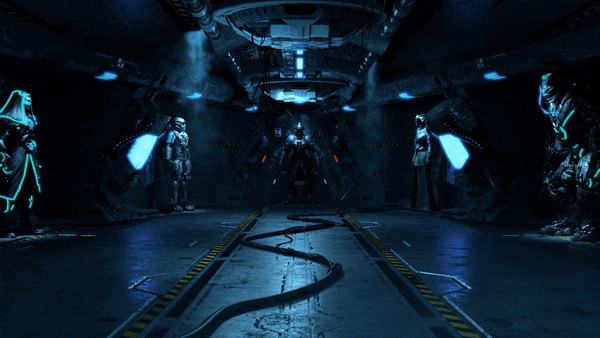 Acer commercial still of a high-def animation of 3 robots