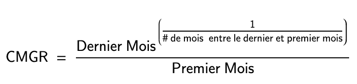 Calcul du CMGR